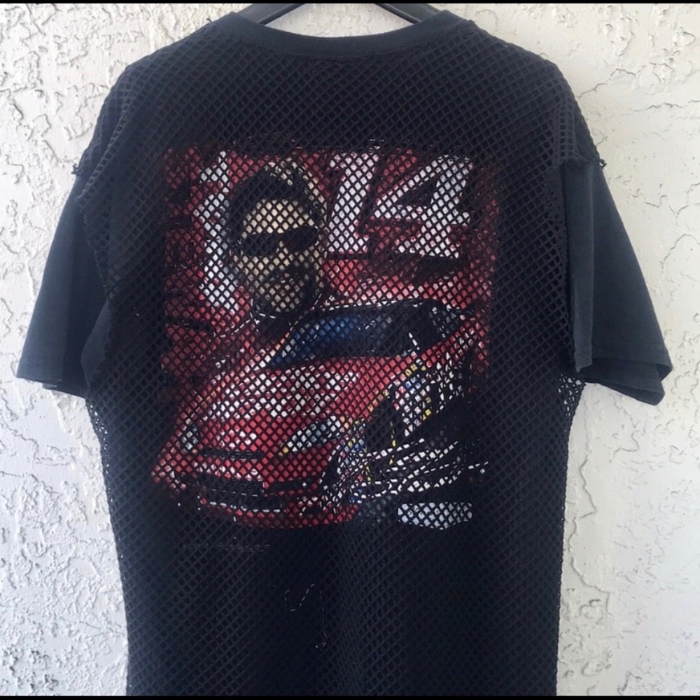 LF FOAK Vintage fishnet overlay vintage NASCAR Tee